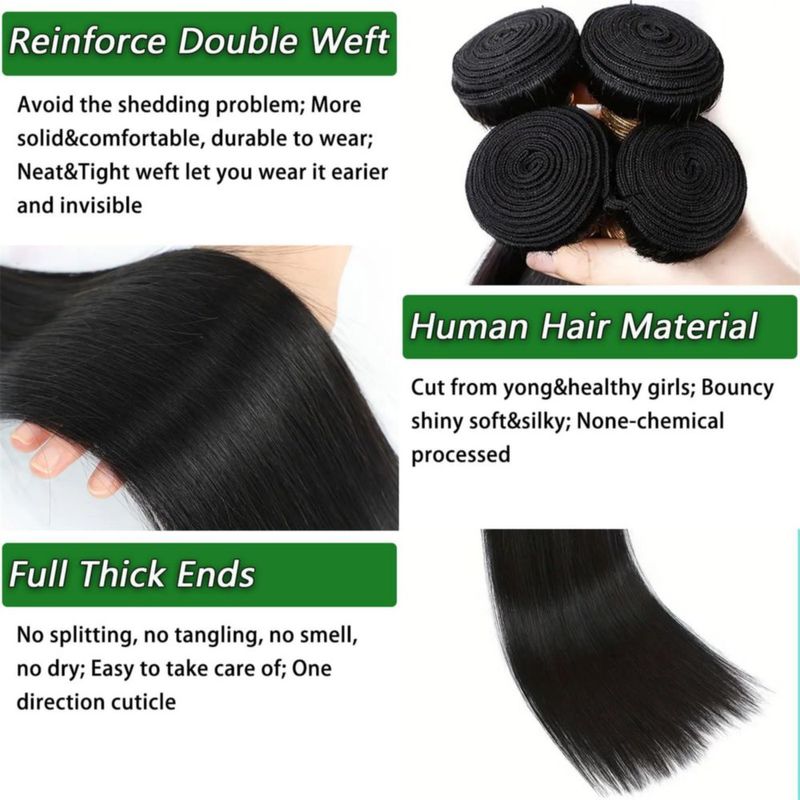 Extensiones de cabello Ysivonu 56-69 cm lisas 4 unidades