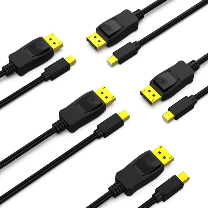 Cable Mini DP a DP BENFEI 18 m 4K@60 Hz Pack de 5