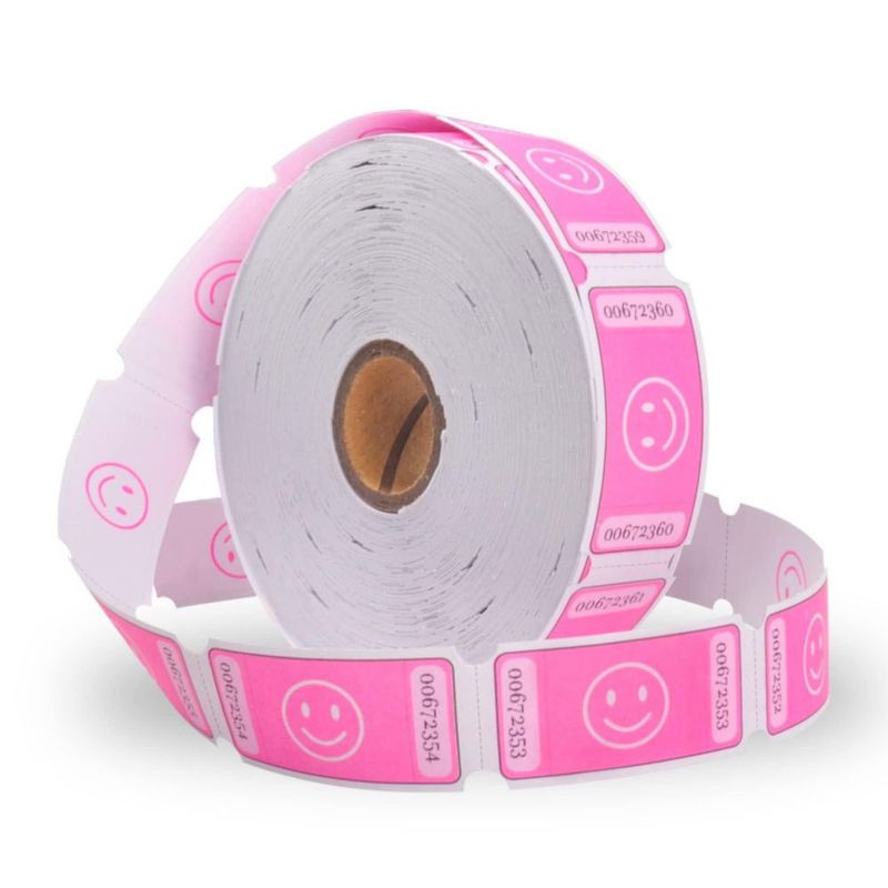 Boletos de rifa LLIKED 25 cm x 5 cm 1000 rosa