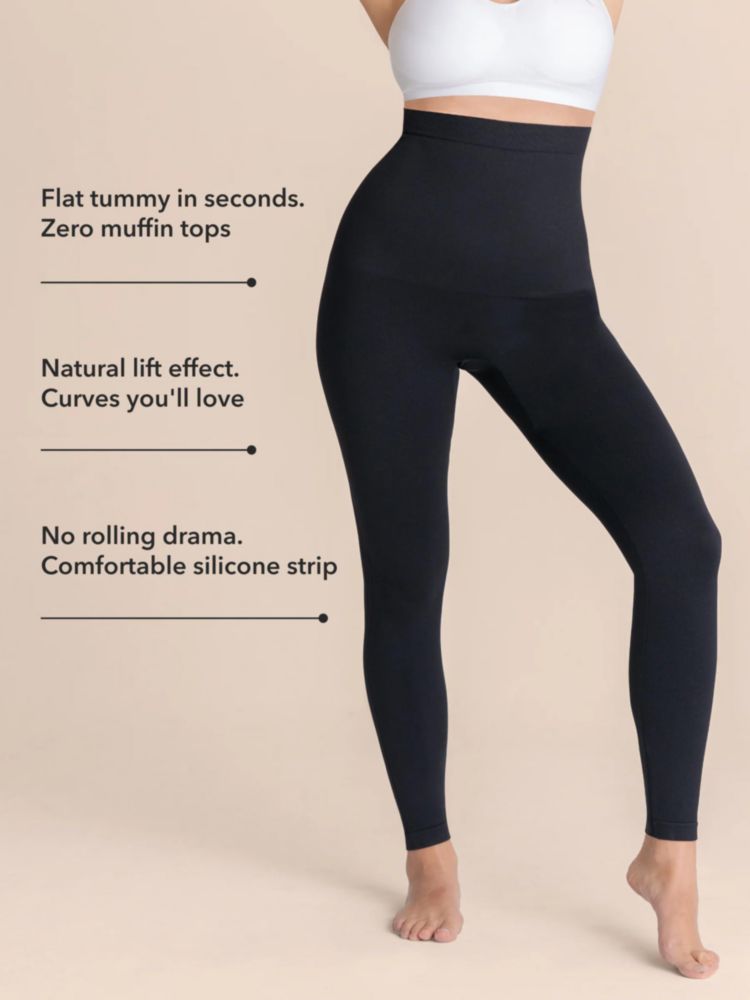 SHAPERMINT Leggings de Cintura Alta Negros Opacos