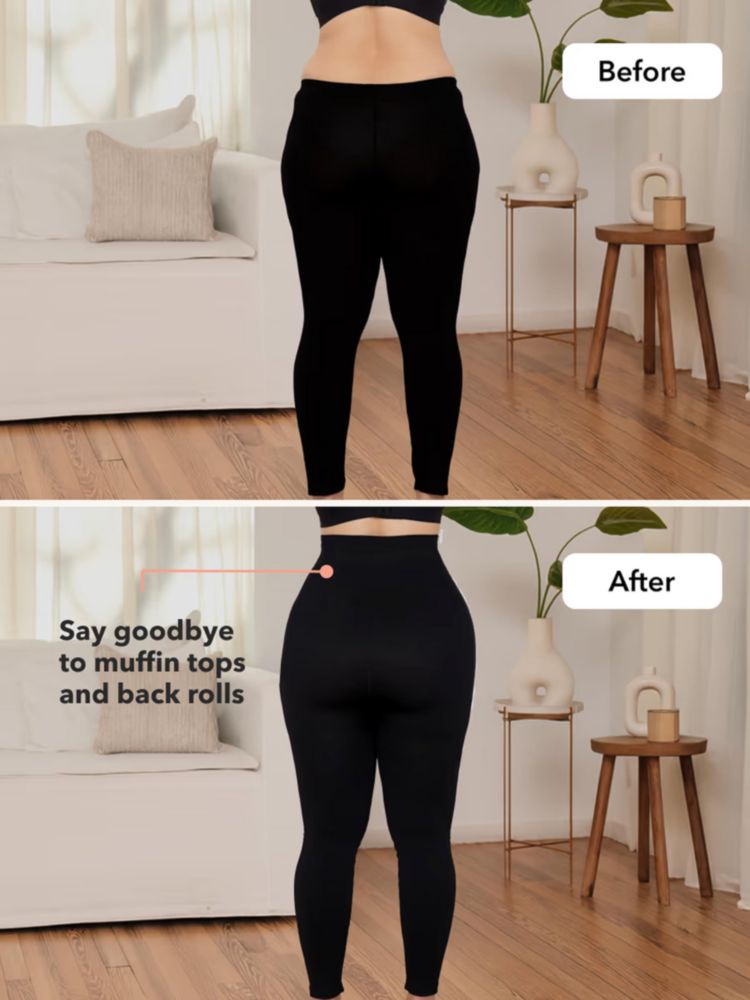 SHAPERMINT Leggings de Cintura Alta Negros Opacos