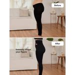SHAPERMINT Leggings de Cintura Alta Negros Opacos