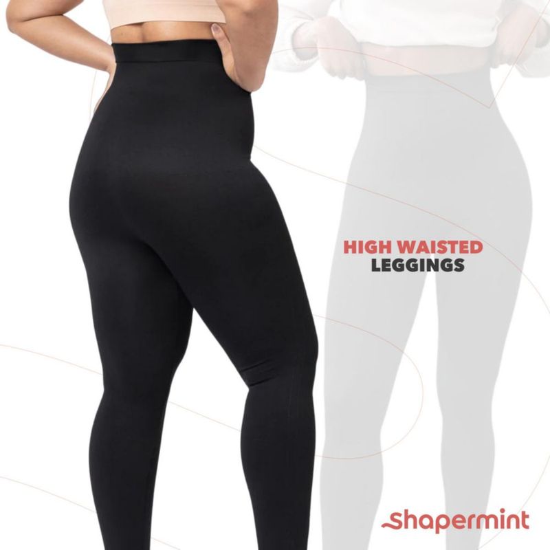 SHAPERMINT Leggings de Cintura Alta Negros Opacos