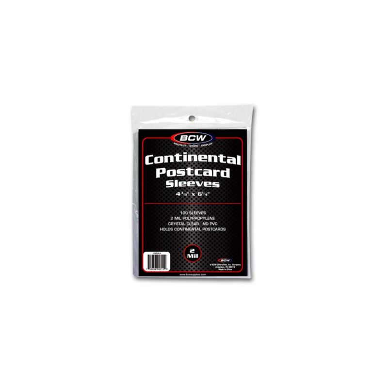 Fundas Transparentes para Postales BCW 11 × 16 cm Pack de 100