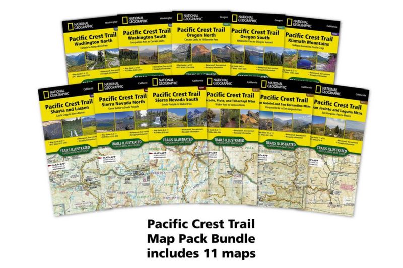Paquete de Mapas National Geographic del Pacific Crest Trail
