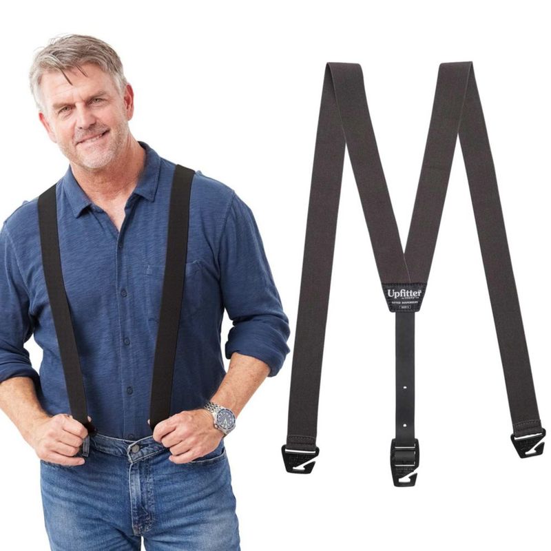 Tirantes HIKERS 130 cm Negro con Presilla de Cinturón de 3 Puntos