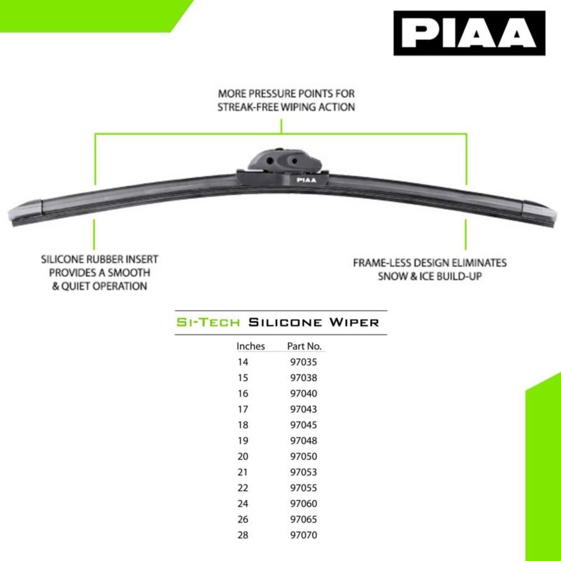 Escobilla de limpiaparabrisas Piaa 40 cm Si-Tech de silicona premium