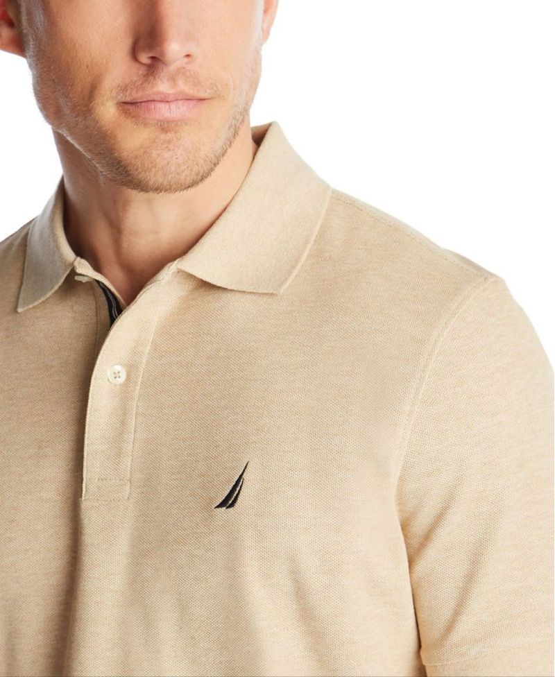 Polo Náutica Hombre Talla Mediana Color Camel Heather