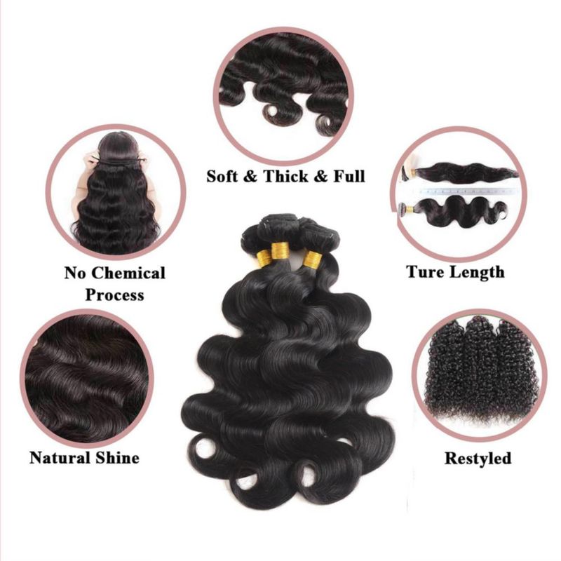 Extensiones de Cabello Katspon Body Wave 51 cm - Pack de 3