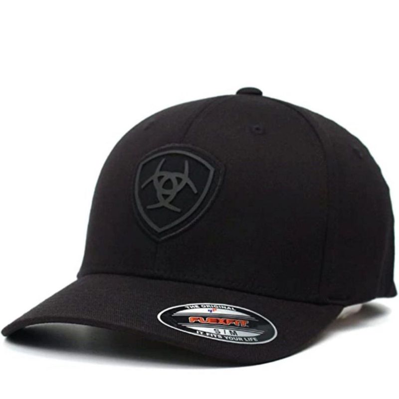 Gorra ARIAT Flexfit Negra con Escudo S/M