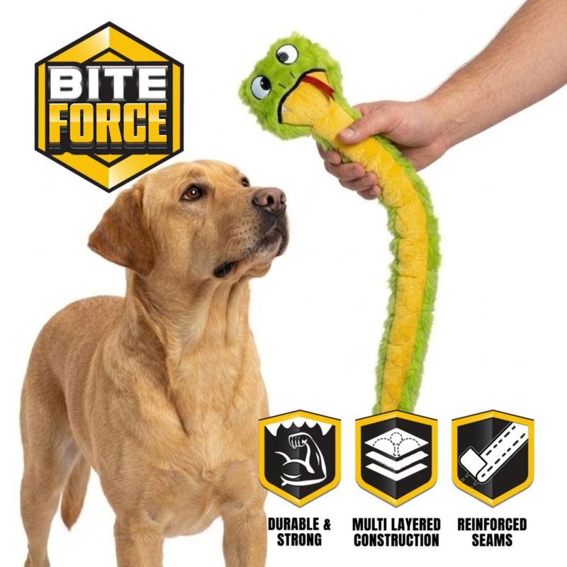 Juguete para Perro Serpiente Deslizante Bite Force - Verde - Con Silbido