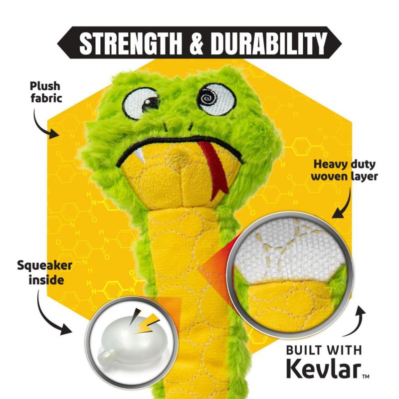Juguete para Perro Serpiente Deslizante Bite Force - Verde - Con Silbido