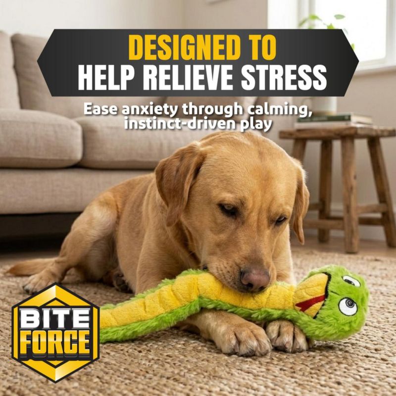 Juguete para Perro Serpiente Deslizante Bite Force - Verde - Con Silbido