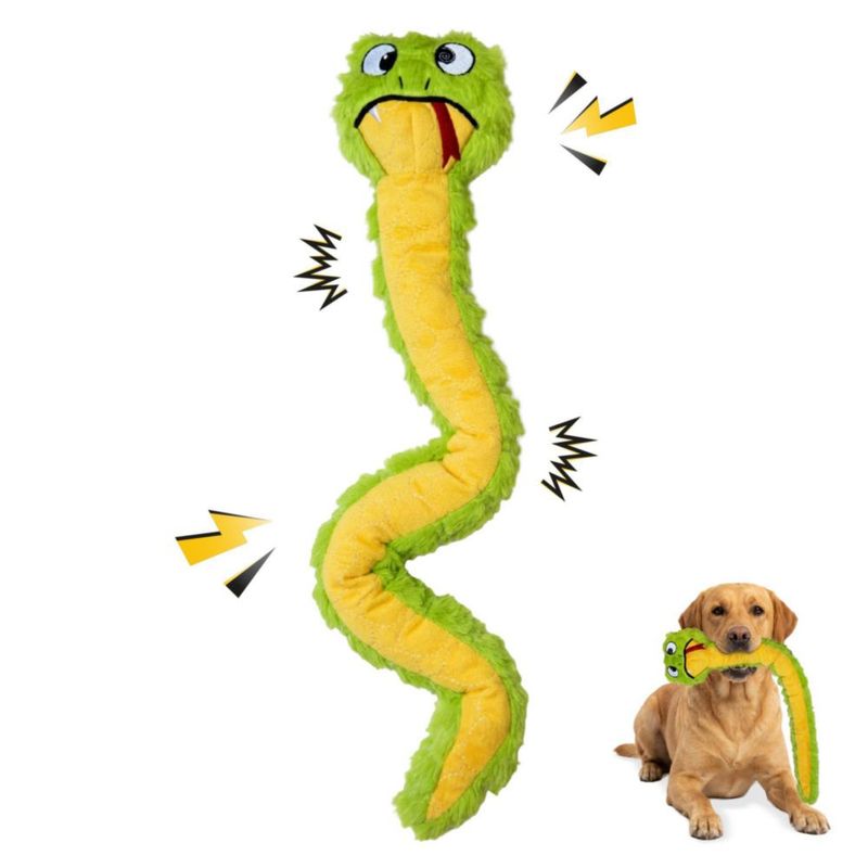Juguete para Perro Serpiente Deslizante Bite Force - Verde - Con Silbido