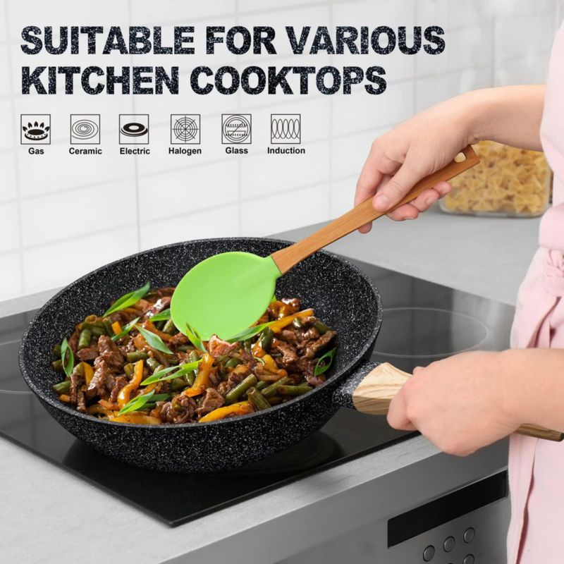 Set de wok MICHELANGELO de 30 cm antiadherente con tapa y cesta