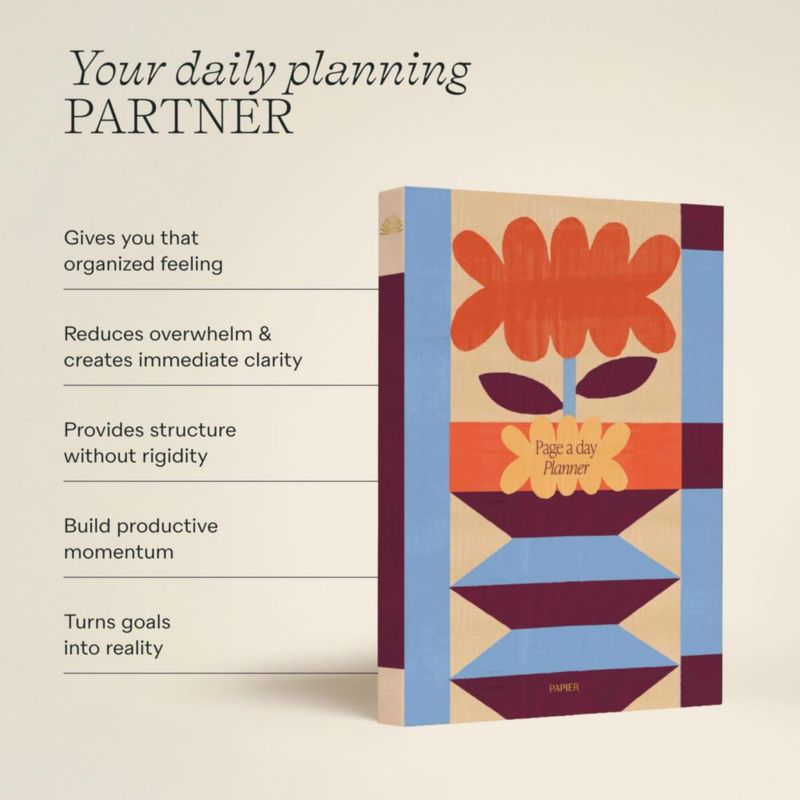 Planificador Diario A5 sin Fechas Papier – Tapa Blanda Floral