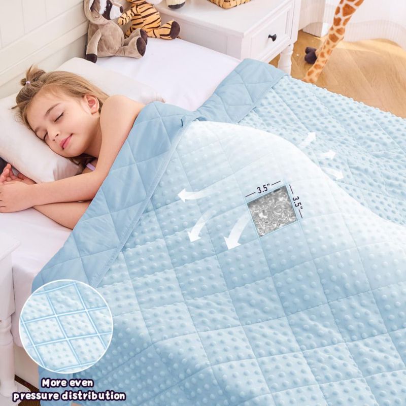 Manta yescool 3 kg Twin Refrigerante Azul Claro