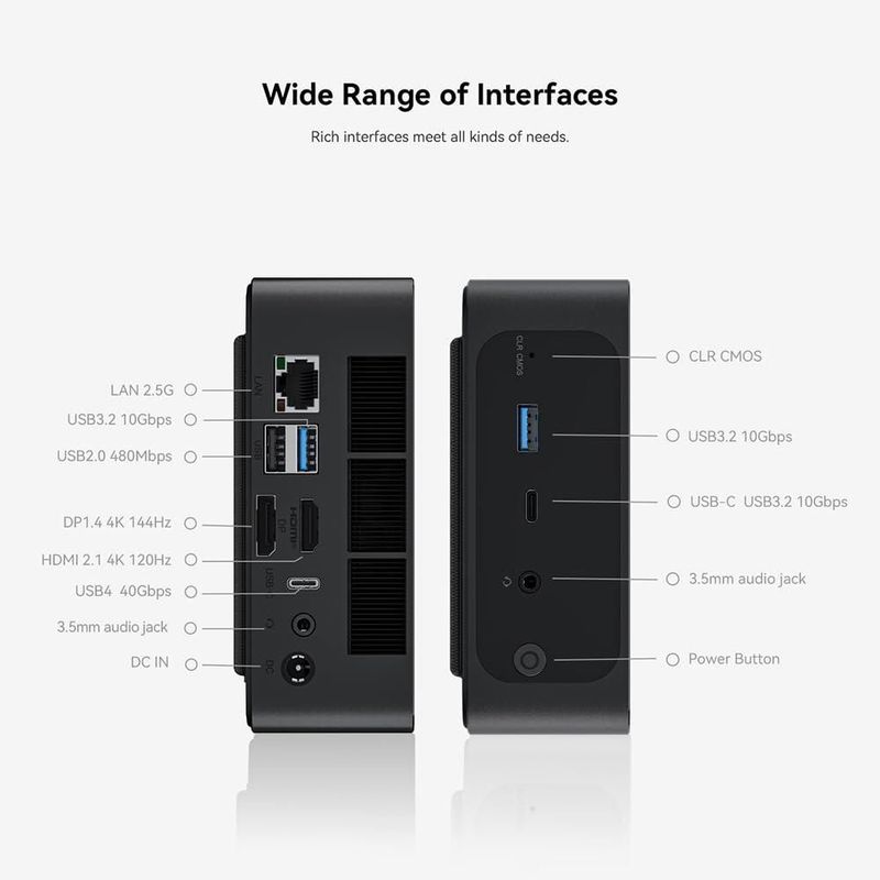 Mini PC de sobremesa Beelink SER6 AMD Ryzen 9 6900HX 32 GB 1 TB SSD