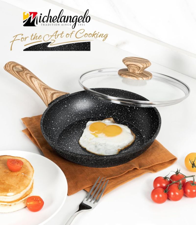 Sartén antiadherente MICHELANGELO de 20 cm con tapa
