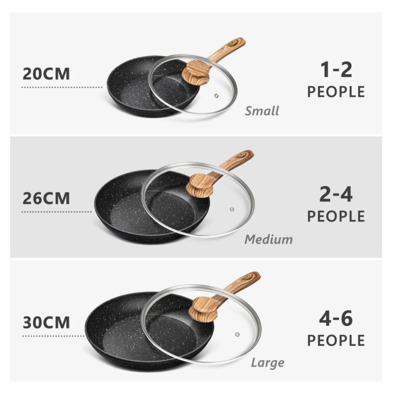 Sartén antiadherente MICHELANGELO de 20 cm con tapa