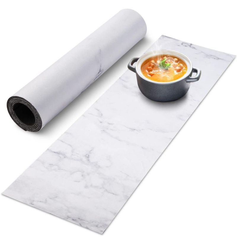 Caminero de mesa Yeload 30 x 100 cm resistente al calor estilo mármol