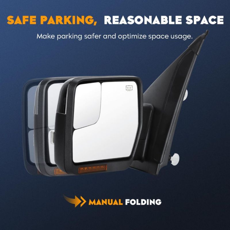 Espejos laterales Aeagle para Ford F-150 2004‑2014 con ajuste eléctrico calefacción y acabado cromado