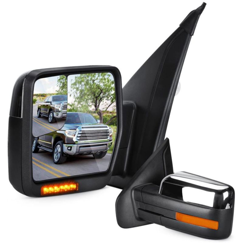 Espejos laterales Aeagle para Ford F-150 2004‑2014 con ajuste eléctrico calefacción y acabado cromado