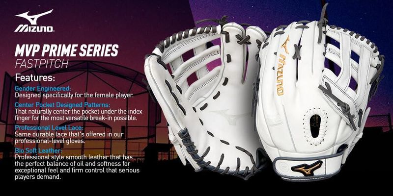 Guante de Softbol Mizuno 33 cm para Lanzamiento con Mano Derecha – Negro