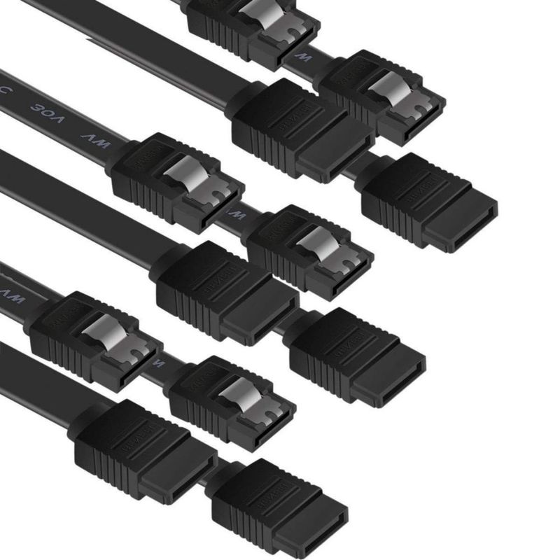Cable SATA BENFEI 6 Gbps 46 cm (paquete de 6) con pestillo