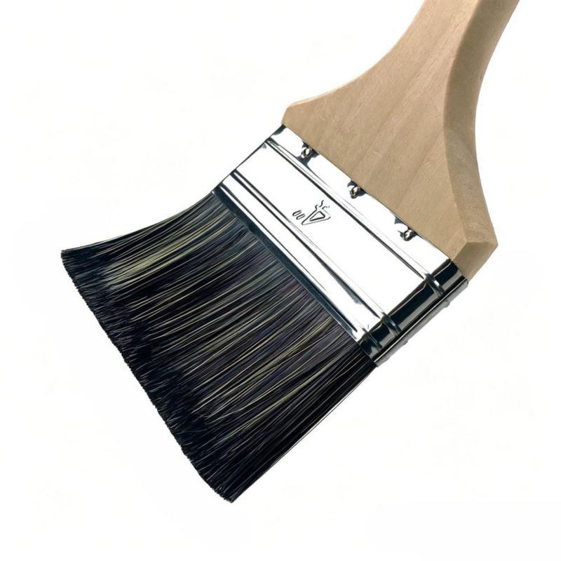 Pincel de pintura Greatandrew de mango largo de 10 cm y cabeza angular