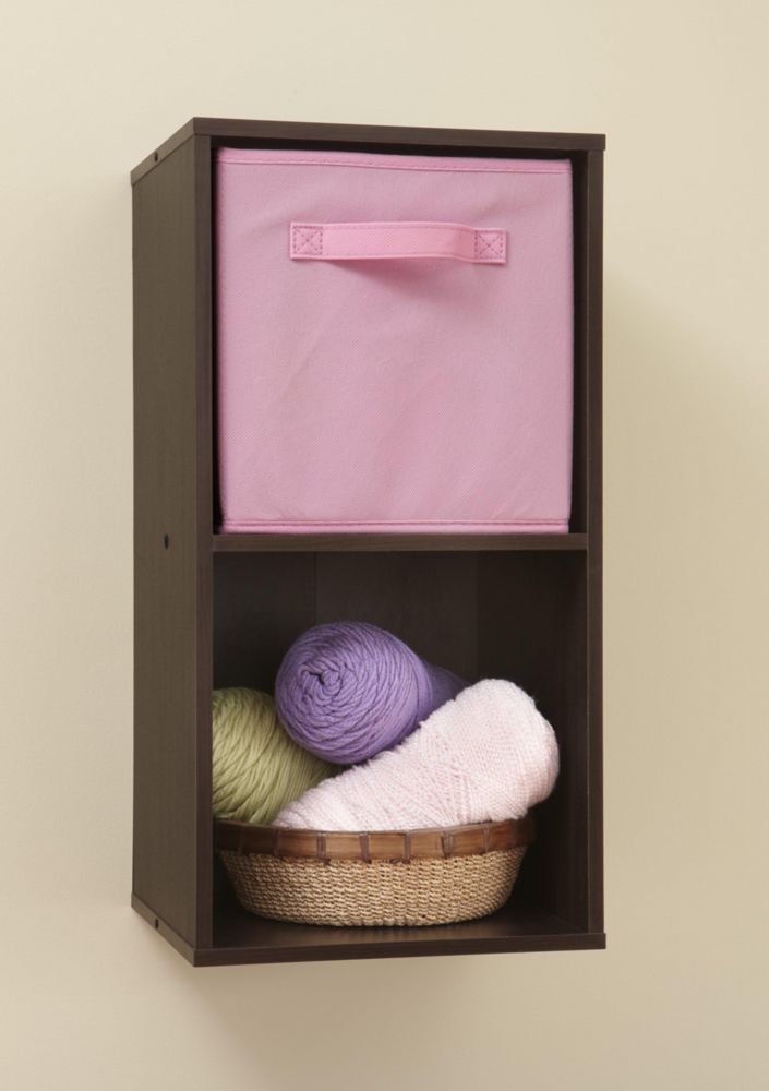 Cajones de tela ClosetMaid pack de 2 en rosa 26 × 26 × 26 cm