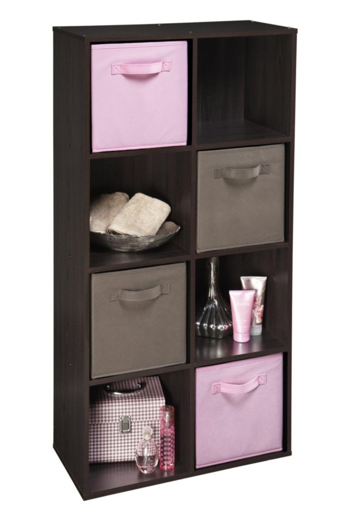 Cajones de tela ClosetMaid pack de 2 en rosa 26 × 26 × 26 cm
