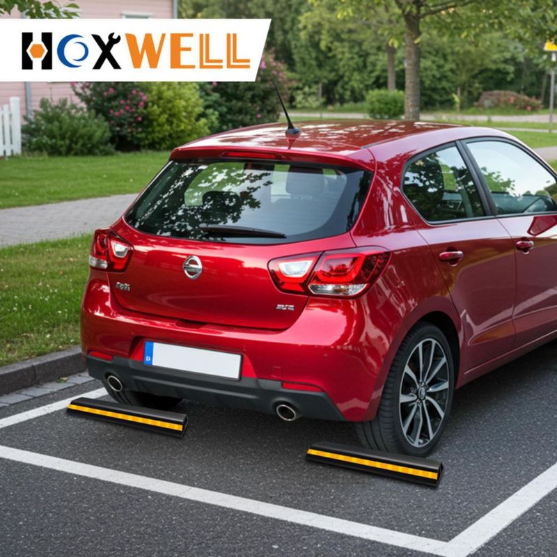Ayuda de estacionamiento HOXWELL 46 cm juego de 2 con rayas amarillas