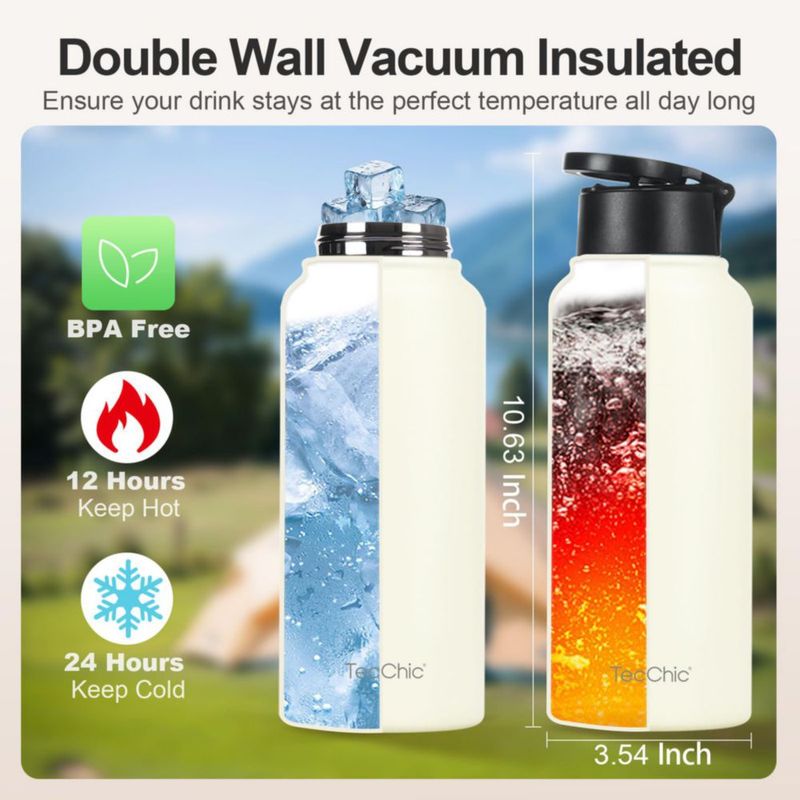 Botella de Agua TecChic 950 ml con Soporte Magnético MagSafe para Teléfono
