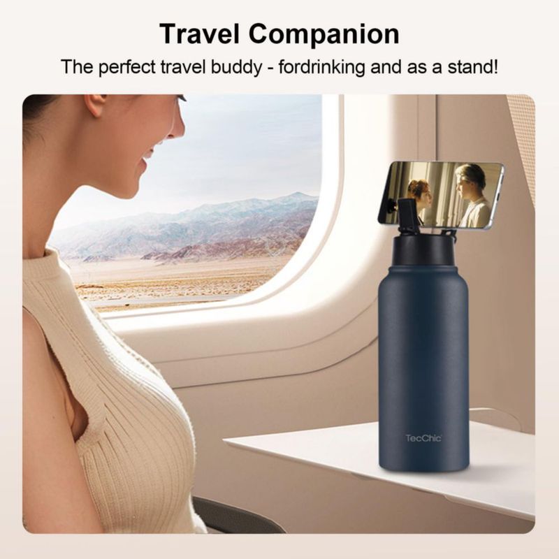 Botella de Agua TecChic 950 ml con Soporte Magnético MagSafe para Teléfono