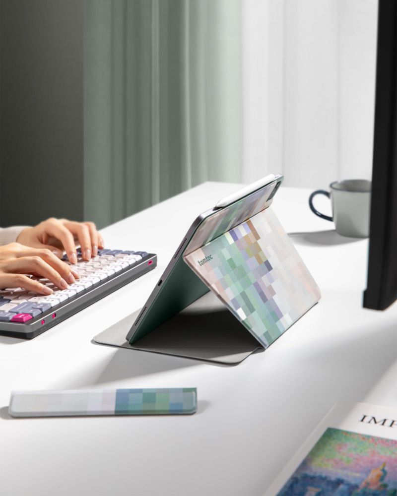 Funda vertical Smart Folio de 3 capas para iPad tomtoc