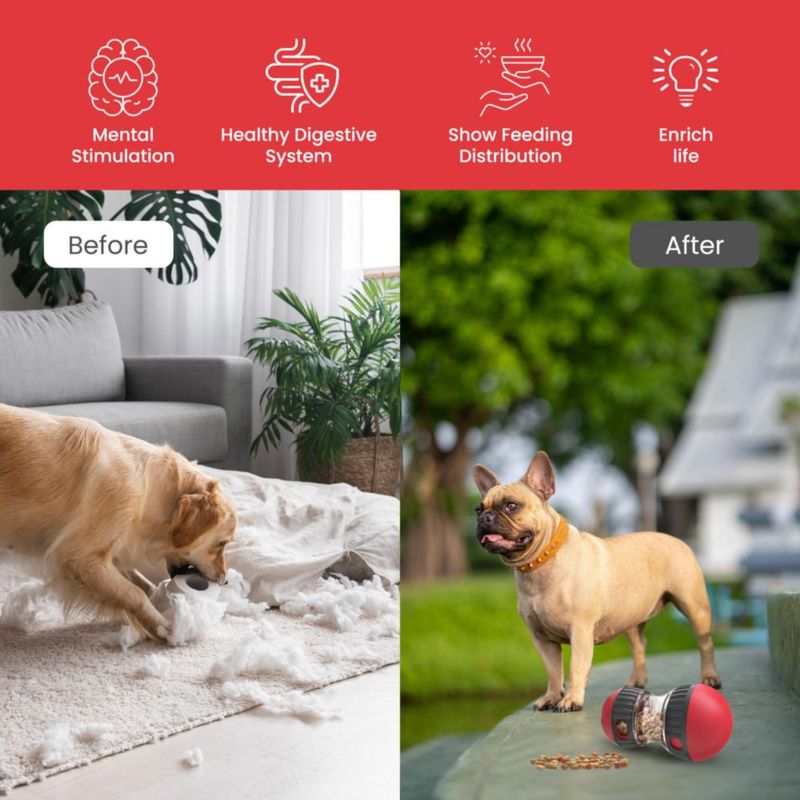 Juguete Interactivo TRECKPET Rompecabezas Dispensador de Golosinas para Perros