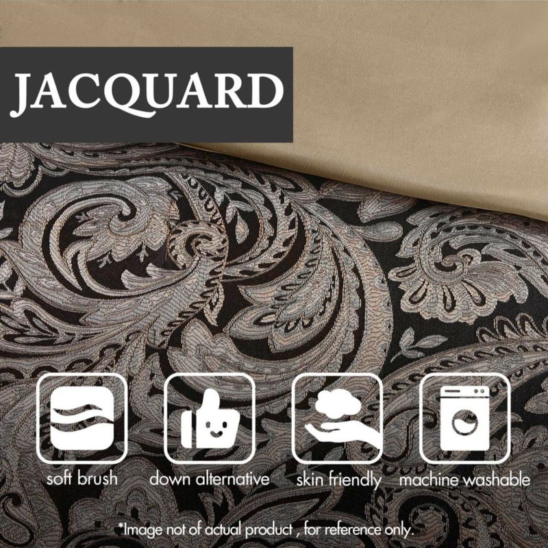 Juego de Edredón Madison Park Queen 12 piezas - Jacquard Negro