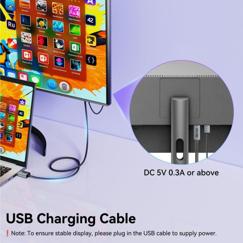 Cable DisplayPort a HDMI BENFEI 18 m 8K @ 60 Hz 4K @ 240 Hz con alimentación USB