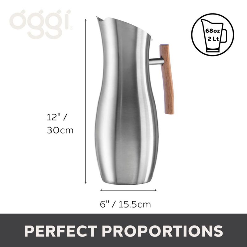 Jarra Oggi 2 L Acero Inoxidable con Protector de Hielo