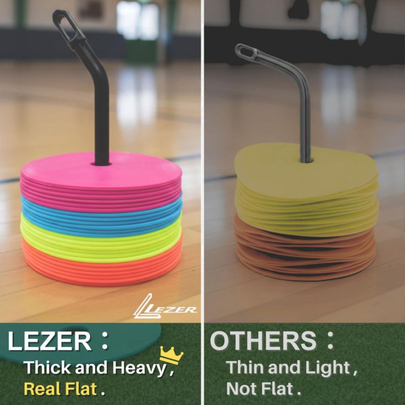Conos planos LEZER de 15 cm juego de 12