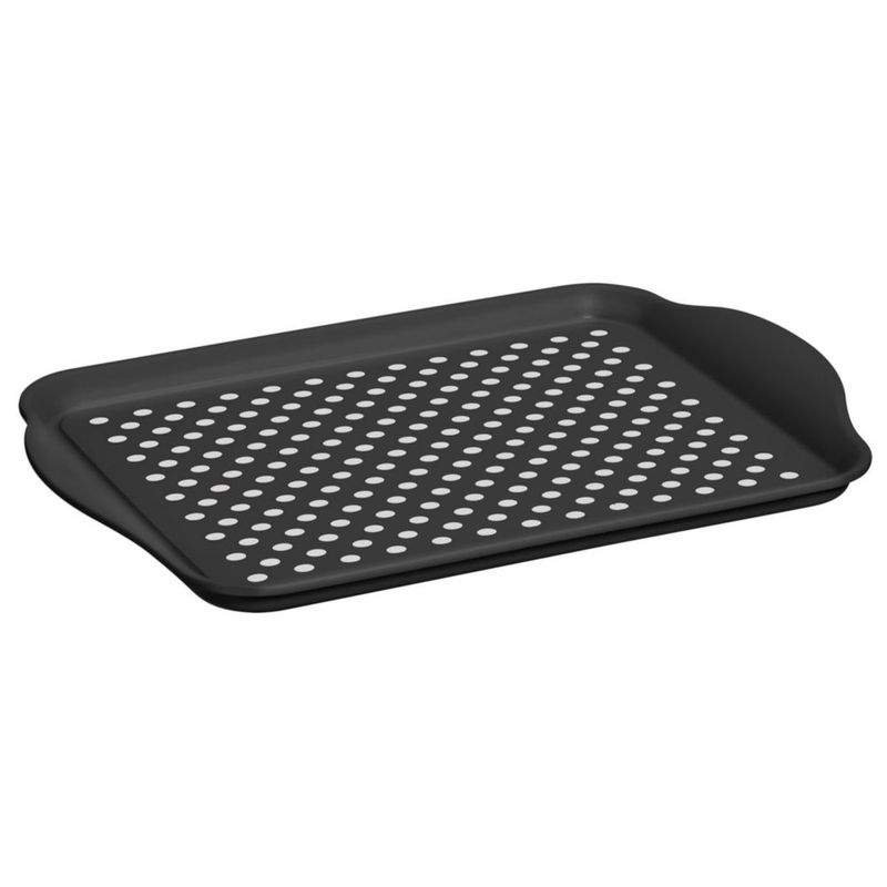 Bandeja Oggi 44x29 cm Negra Antideslizante con Asas