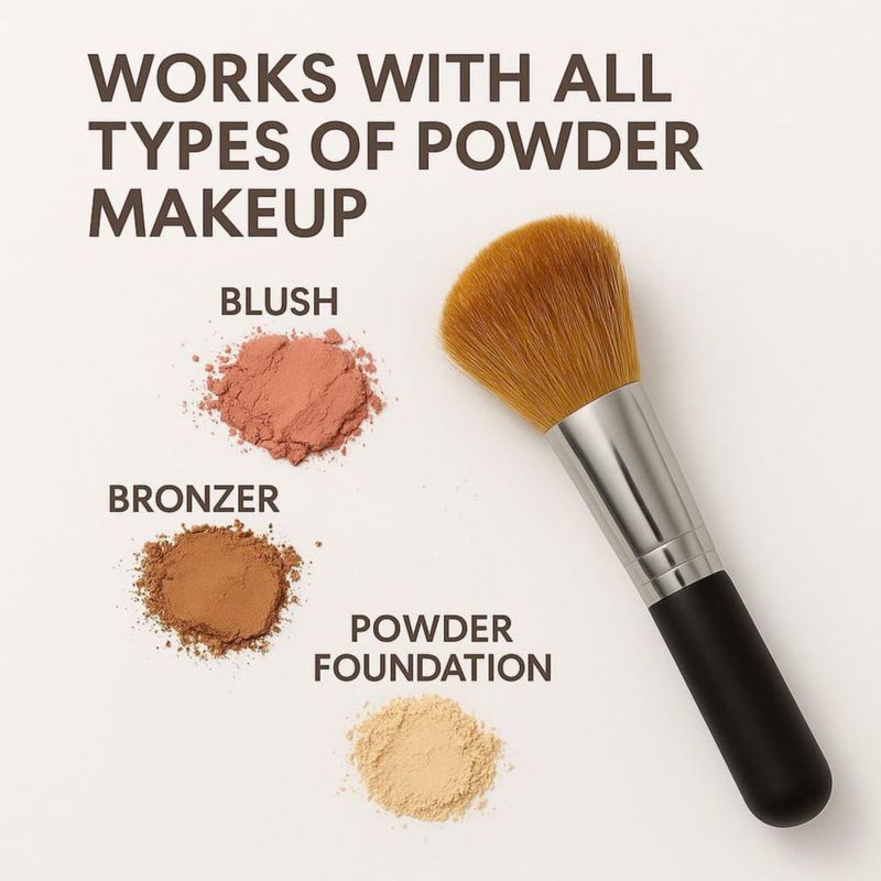 Brocha de Maquillaje Favor Parts de 15 cm con Pelo de Cabra para Polvo