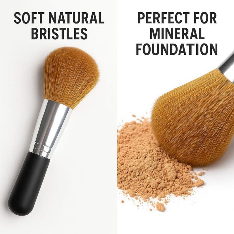 Brocha de Maquillaje Favor Parts de 15 cm con Pelo de Cabra para Polvo