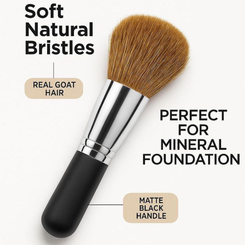 Brocha de Maquillaje Favor Parts de 15 cm con Pelo de Cabra para Polvo
