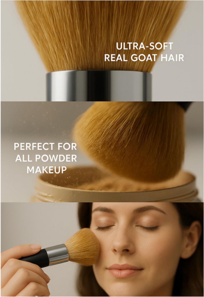 Brocha de Maquillaje Favor Parts de 15 cm con Pelo de Cabra para Polvo