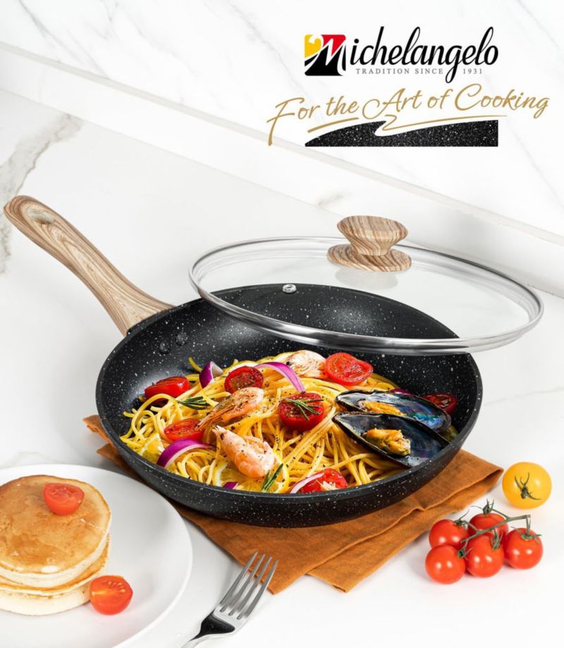 Sartén antiadherente MICHELANGELO 25 cm con tapa