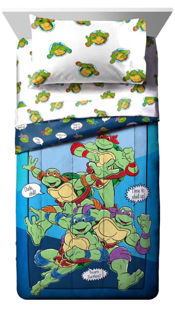 Juego de Cama Jay Franco TMNT Individual 5 Piezas Microfibra