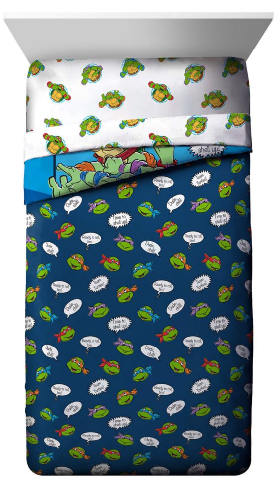 Juego de Cama Jay Franco TMNT Individual 5 Piezas Microfibra