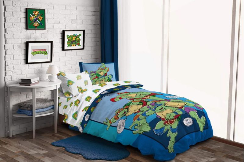Juego de Cama Jay Franco TMNT Individual 5 Piezas Microfibra